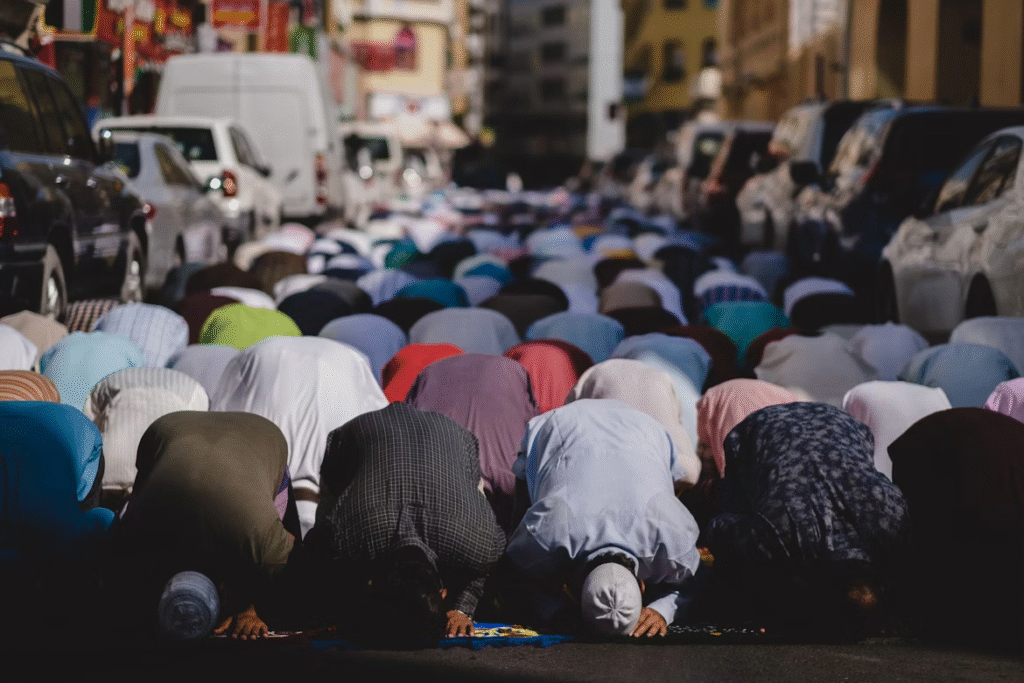 A peaceful moment of a Muslim in Sujood during Salah, capturing the power of Salah to relieve stress and anxiety and bring emotional peace.