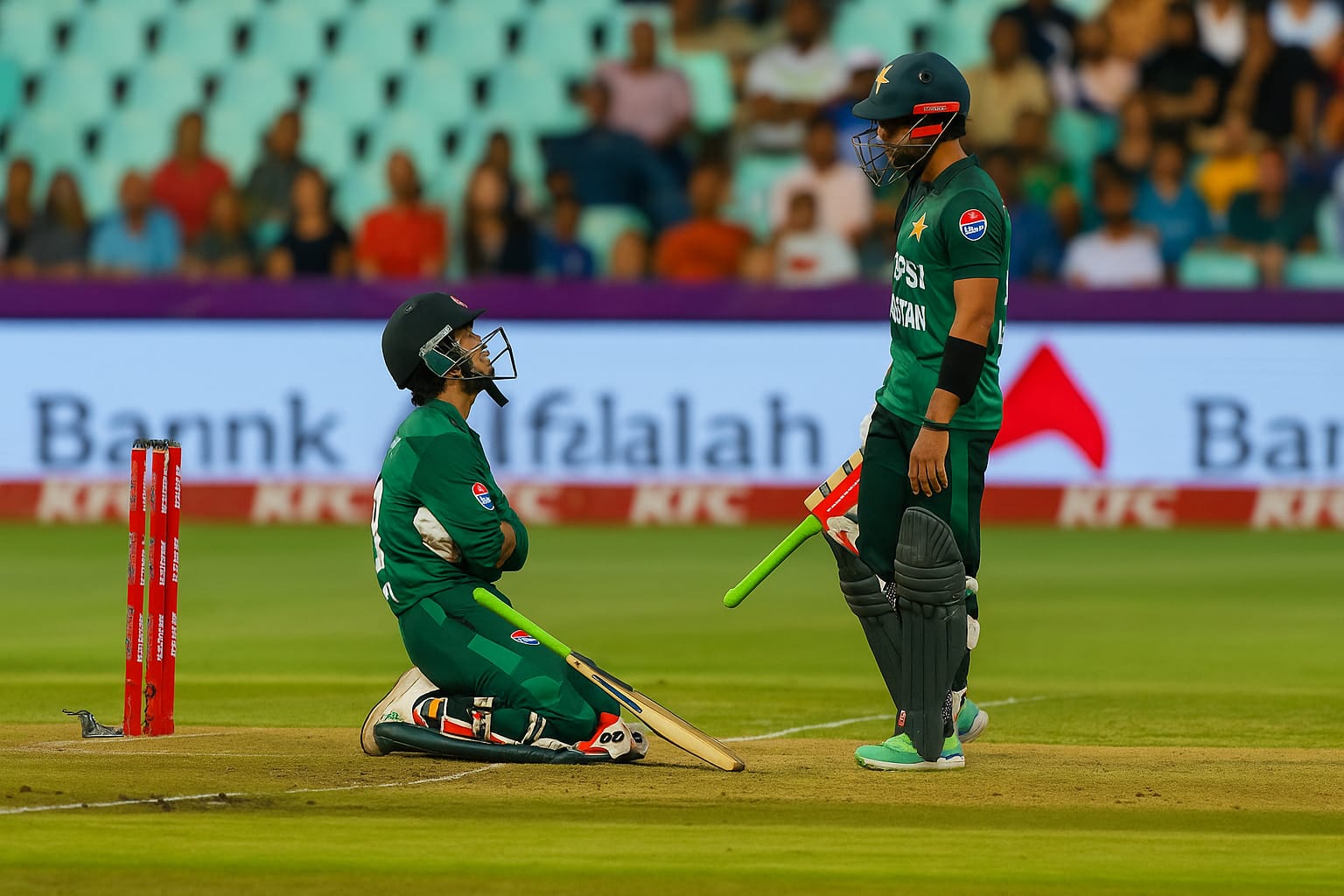 Players walking away in silence after Asia Cup 2025 tr trophy controversy.